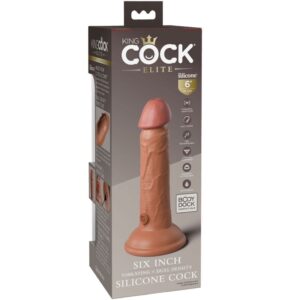 King Cock Elite — Realistic Vibrator, 15.2 cm, Caramel — Realistic Vibrators — view 3