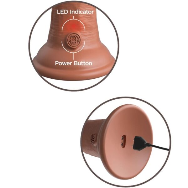 King Cock Elite — Realistic Vibrator, 15.2 cm, Caramel — Realistic Vibrators — view 5