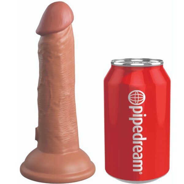 King Cock Elite — Realistic Vibrator, 15.2 cm, Caramel — Realistic Vibrators