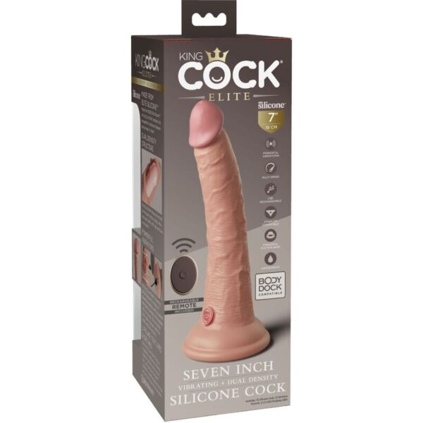 King Cock Elite — Realistic Vibrator, Remote Control, 17.8 cm — Realistic Vibrators — view 5