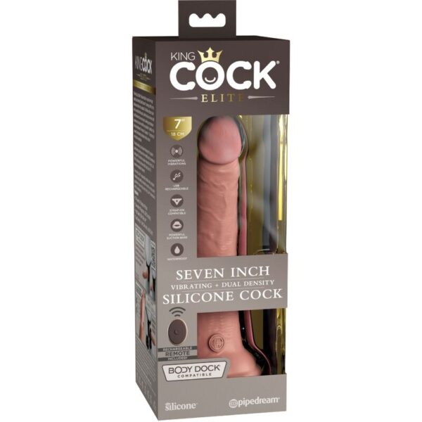 King Cock Elite — Realistic Vibrator, Remote Control, 17.8 cm — Realistic Vibrators — view 6