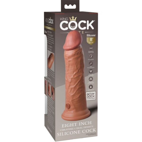 King Cock Elite — Realistic Vibrator, 20.3 cm, Caramel — Realistic Vibrators — view 4