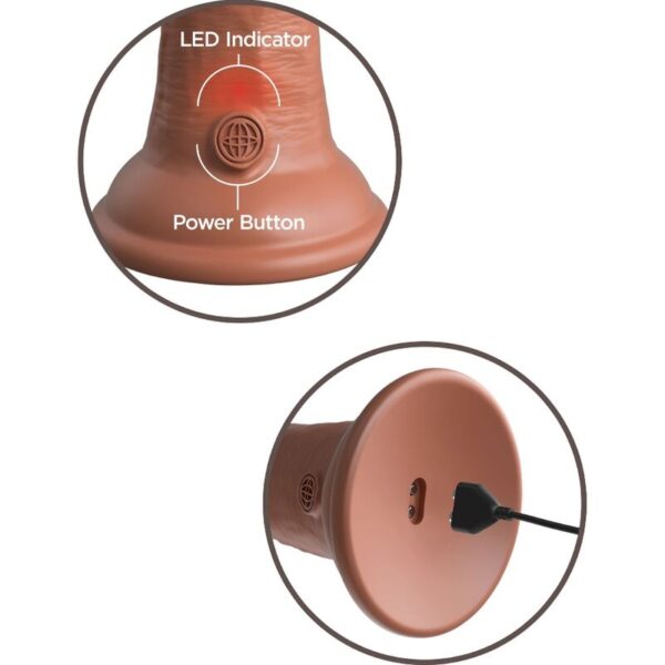 King Cock Elite — Realistic Vibrator, 20.3 cm, Caramel — Realistic Vibrators — view 7