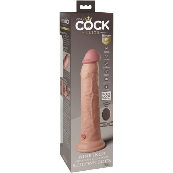 King Cock Elite — Realistic Vibrator, Remote Control, 23 cm — Realistic Vibrators — view 6