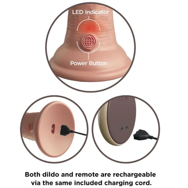 King Cock Elite — Realistic Vibrator, Remote Control, 23 cm — Realistic Vibrators — view 5