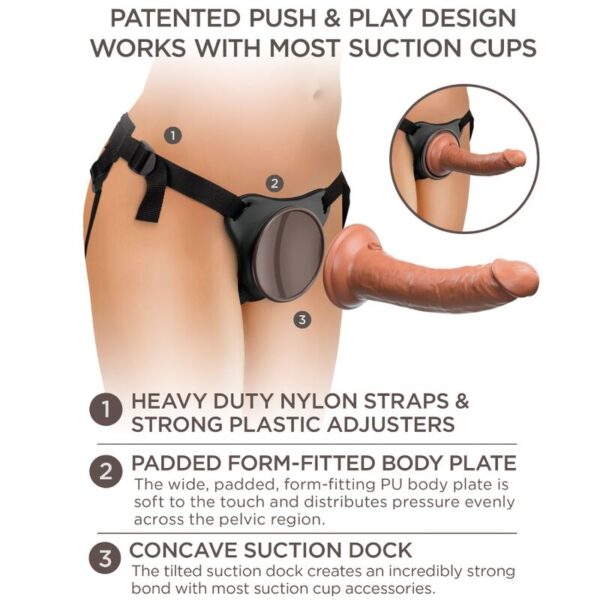 King Cock Elite Comfy — Strap-On, 17.8 cm — Non-Vibrating Harnesses