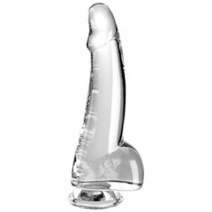 King Cock Clear with Testicles — Realistic Dildo, 15.2 cm — Dildos