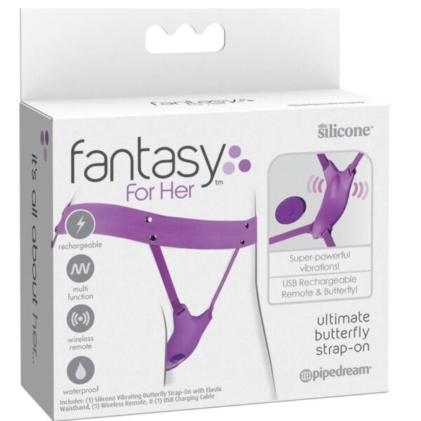Fantasy for Her Ultimate Butterfly Strap-On — Wearable Vibrator — Clitoral Stimulators — view 2