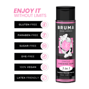 Bruma Premium 3 in 1 — Warming Massage Oil, 100 ml, Chewing Gum — Body Massage Oils