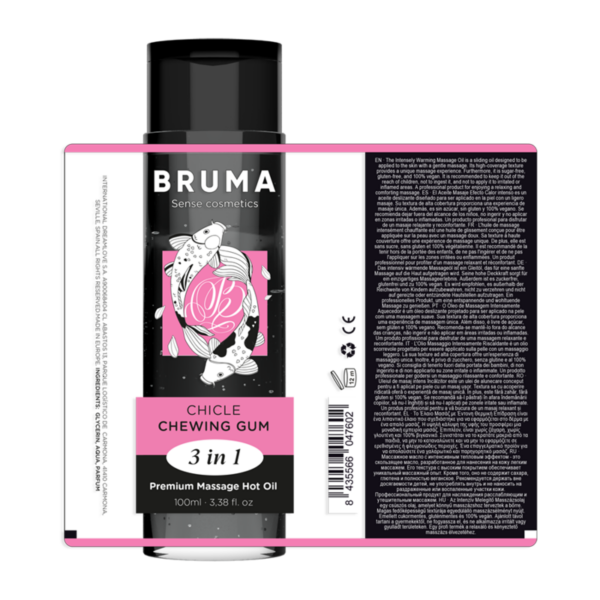 Bruma Premium 3 in 1 — Warming Massage Oil, 100 ml, Chewing Gum — Body Massage Oils — view 6