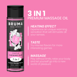 Bruma Premium 3 in 1 — Warming Massage Oil, 100 ml, Chewing Gum — Body Massage Oils — view 4