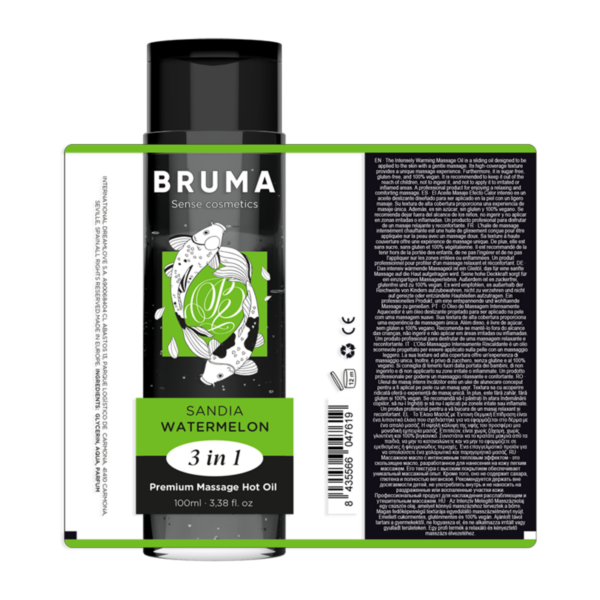 Bruma Premium 3 in 1 — Warming Massage Oil, 100 ml, Watermelon — Body Massage Oils — view 3