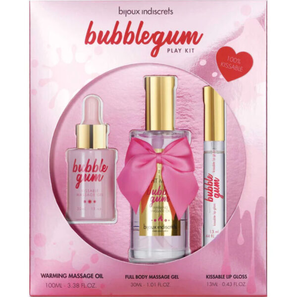 Bijoux Indiscrets Bubblegum Play — Couples Massage Kit — Massage Kits & Gift Sets