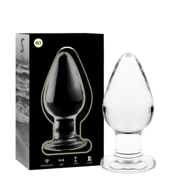 Nebula Series By Ibiza Model 3 — Glass Butt Plug, 11 cm — Anal — view 2