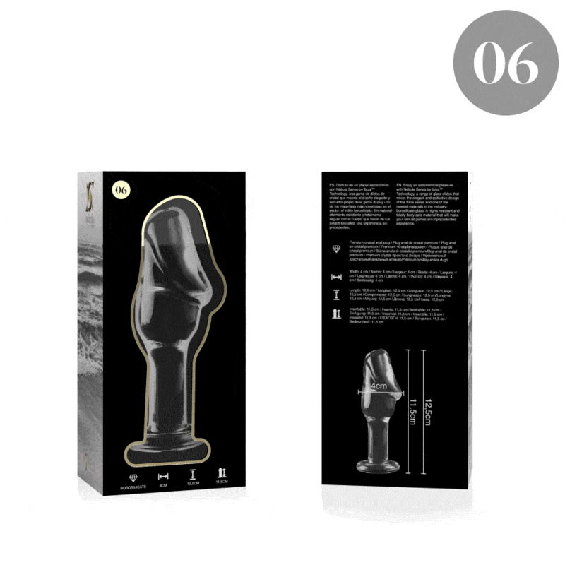 Nebula Series By Ibiza Model 6 — Glass Butt Plug, 12.5 cm — Anal — view 5