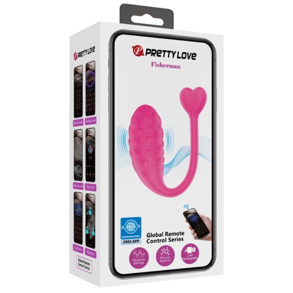 Pretty Love Fisher — Vibrating Egg, Pink — App-Controlled Sex Toys — view 7