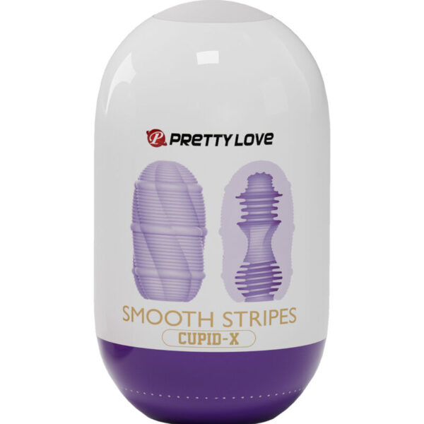 Pretty Love Smooth Stripes Cupid — Stroker, Lilac — Male Masturbators — view 5