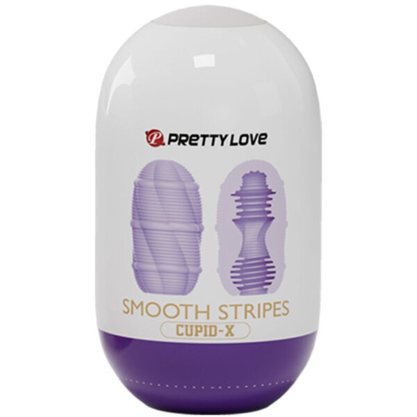 Pretty Love Smooth Stripes Cupid — Stroker, Lilac — Male Masturbators — view 3