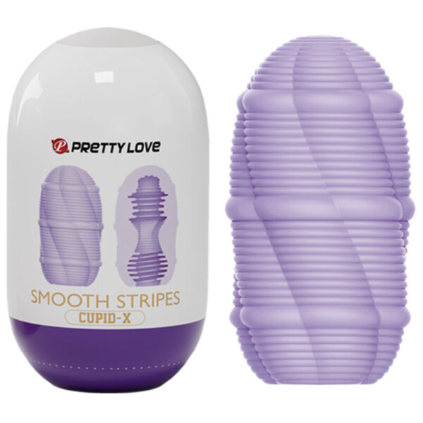 Pretty Love Smooth Stripes Cupid — Stroker, Lilac — Male Masturbators
