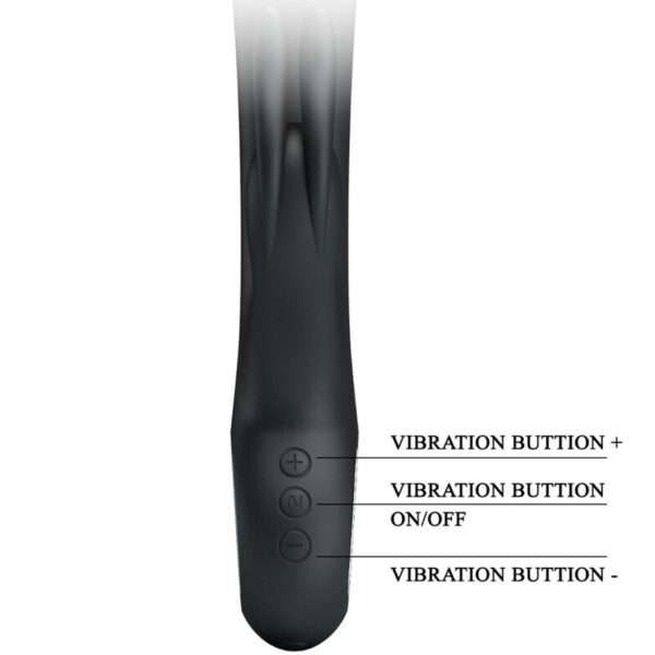 Pretty Love Carina — Rabbit Vibrator, Heated, Black — G-Spot Vibrators — view 5