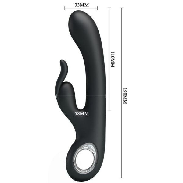 Pretty Love Carina — Rabbit Vibrator, Heated, Black — G-Spot Vibrators — view 4