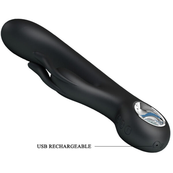 Pretty Love Carina — Rabbit Vibrator, Heated, Black — G-Spot Vibrators — view 6