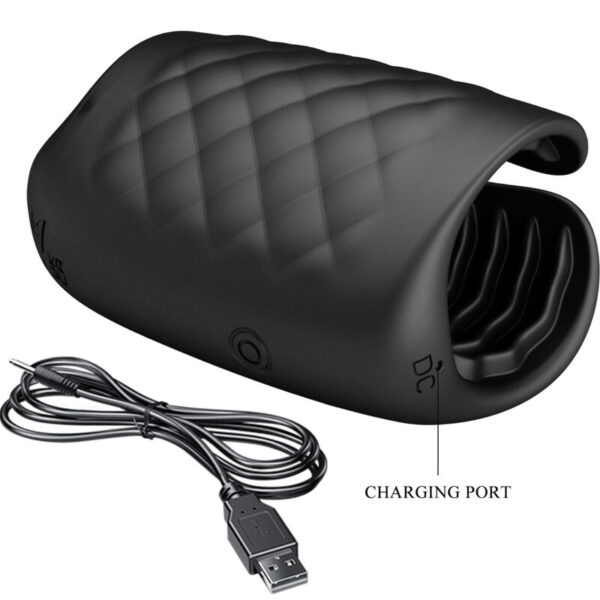 Pretty Love Glans Trainer — Vibrating Masturbator, Black — Male Masturbators — view 7