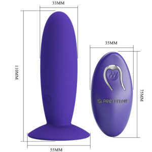 Pretty Love Youth — Vibrating Butt Plug, Remote Control, Violet — Anal — view 4