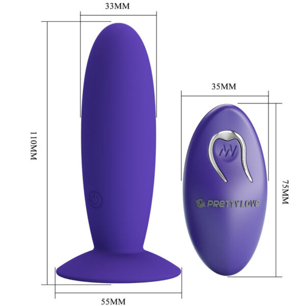 Pretty Love Youth — Vibrating Butt Plug, Remote Control, Violet — Anal — view 4