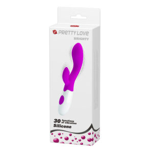 Pretty Love Flirtation Brighty — Rabbit Vibrator, Green and White — Clitoral Stimulators — view 3