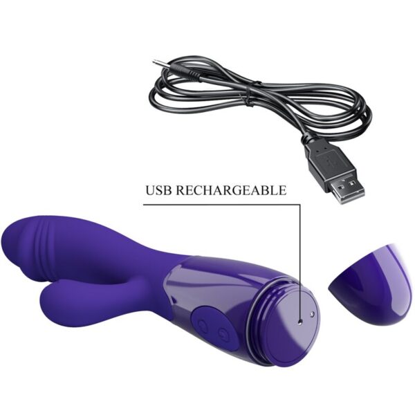 Pretty Love Snappy Youth — Rabbit Vibrator, Rechargeable, Violet — G-Spot Vibrators — view 6