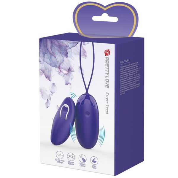 Pretty Love Berger Youth — Vibrating Egg, Remote Control, Violet — Clitoral Stimulators — view 7