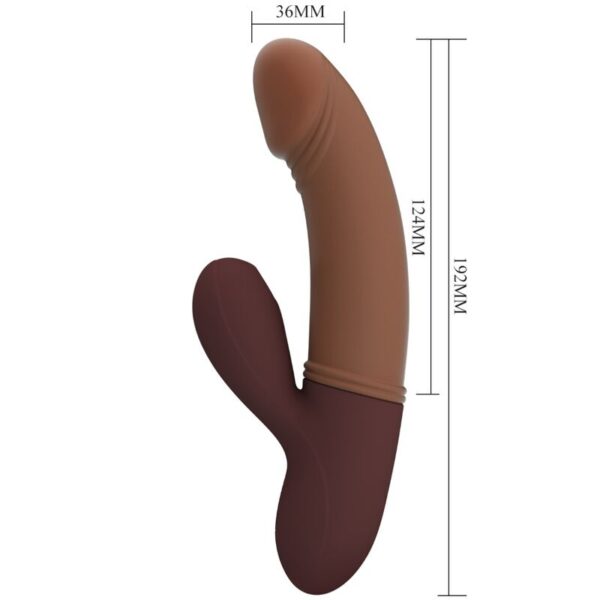 Pretty Love Kane — Rabbit Vibrator, Rechargeable, Brown — G-Spot Vibrators — view 6