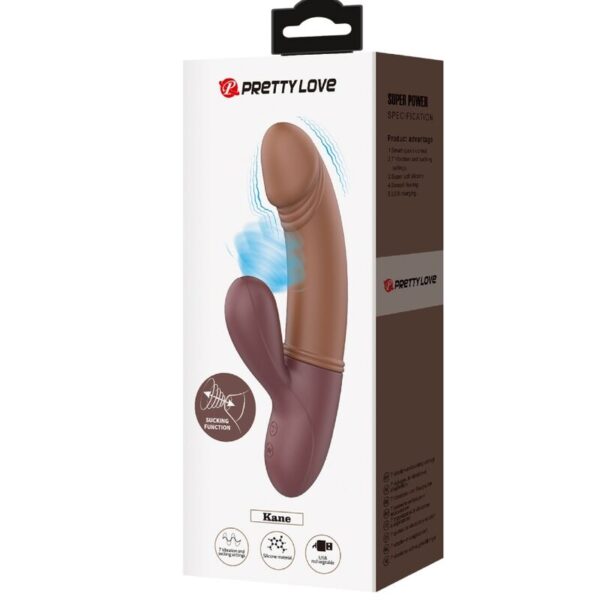 Pretty Love Kane — Rabbit Vibrator, Rechargeable, Brown — G-Spot Vibrators — view 5