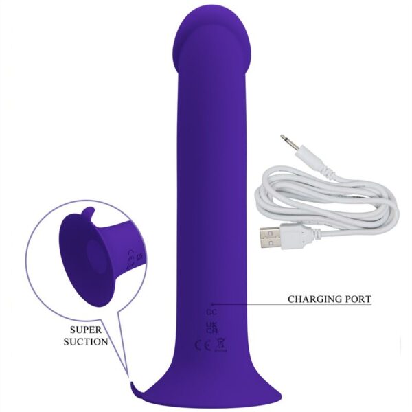 Pretty Love Murray Youth — Vibrating Dildo, Suction Cup, Violet — Dildos — view 8