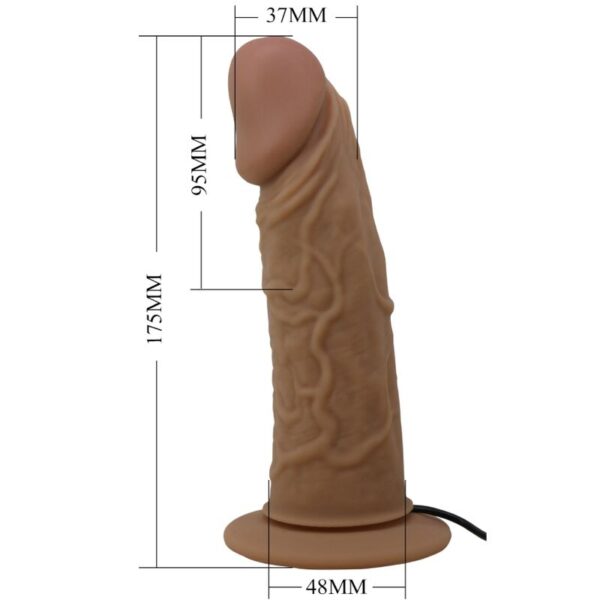 Pretty Love Harness Briefs — Vibrating Strap-On, Silicone, Brown — Strap-Ons & Harnesses — view 2