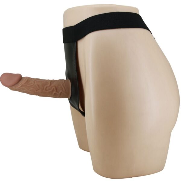 Pretty Love Harness Briefs — Strap-On Dildo, Silicone, Brown — Non-Vibrating Harnesses — view 7
