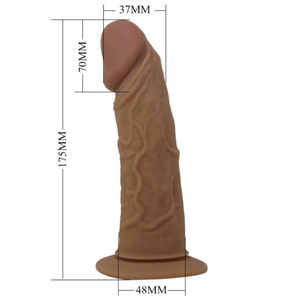 Pretty Love Harness Briefs — Strap-On Dildo, Silicone, Brown — Non-Vibrating Harnesses — view 3
