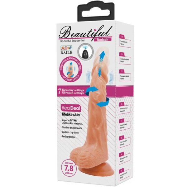 Baile Bodach — Realistic Vibrator, Remote Control, Brown — Realistic Vibrators — view 7