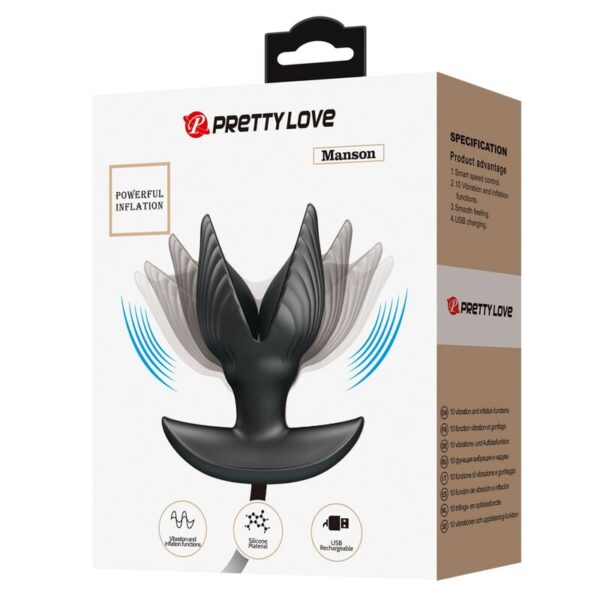 Pretty Love — Inflatable Butt Plug, Rechargeable — Anal — view 5