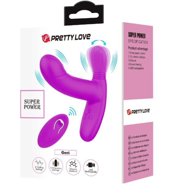 Pretty Love Geri — Rabbit Vibrator, Remote Control, Pink — Clitoral Stimulators — view 10