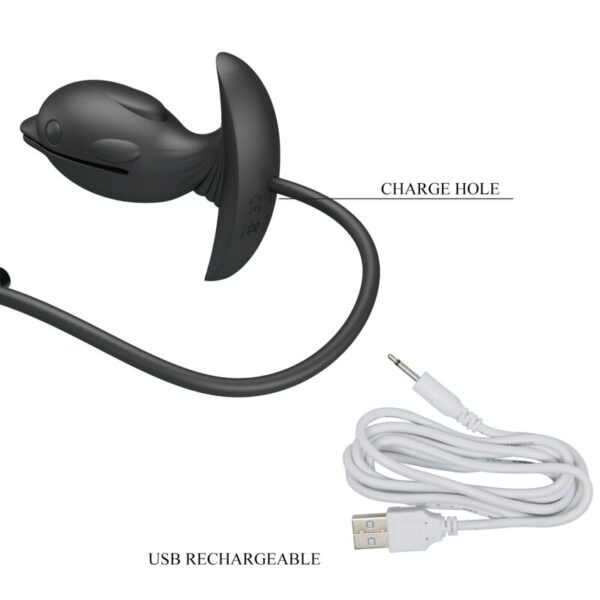 PRETTY LOVE - PLUG ANAL DELFIN CON BOMBA DE AGUA ADAPTADORA Pretty Love Delfin — Inflatable Butt Plug, Rechargeable — Anal — view 9