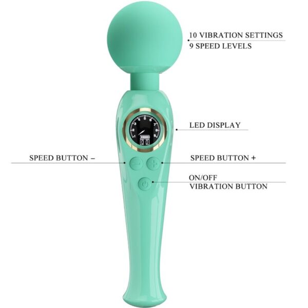 Pretty Love Skyler — Wand Massager, Rechargeable, Green — Vibrators — view 7