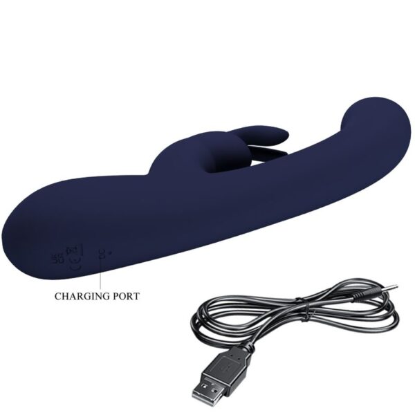 Pretty Love Lamar — Rabbit Vibrator, Rechargeable, Blue — Rabbit Vibrators — view 8