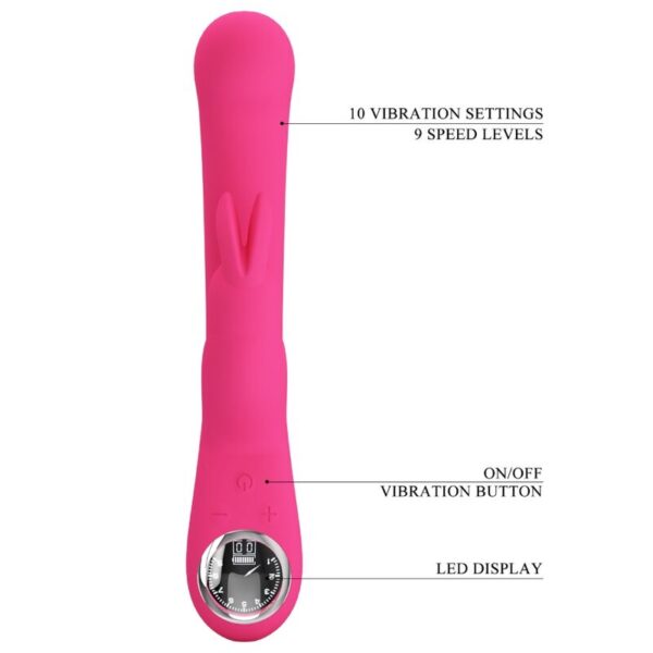 Pretty Love Lamar — Rabbit Vibrator, Rechargeable, Pink — Rabbit Vibrators — view 7