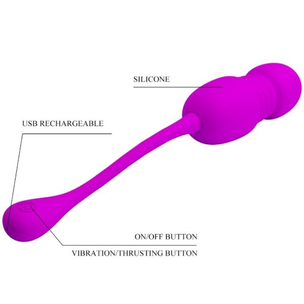Pretty Love Callie — Vibrating Egg, Silicone, Purple — Clitoral Stimulators — view 7