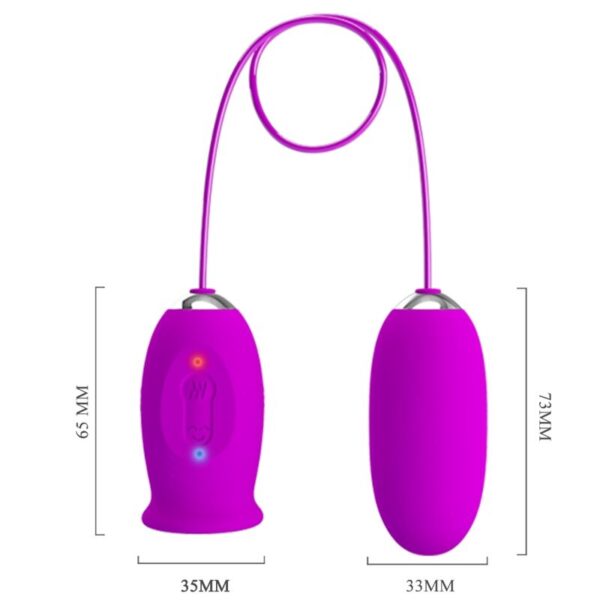 Pretty Love Daisy Dual — Vibrating Egg, Silicone, Purple — Clitoral Stimulators — view 7
