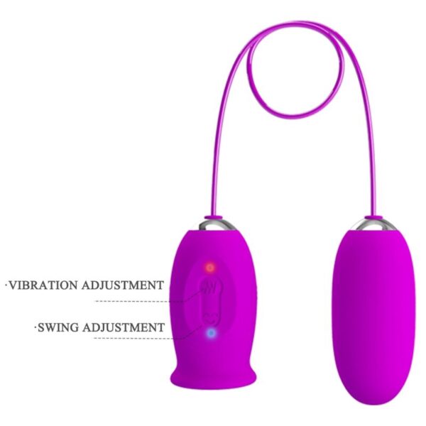 Pretty Love Daisy Dual — Vibrating Egg, Silicone, Purple — Clitoral Stimulators — view 8