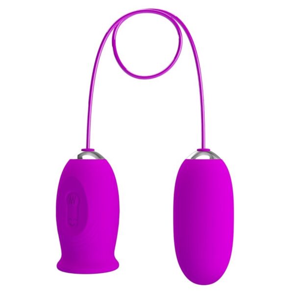 Pretty Love Daisy Dual — Vibrating Egg, Silicone, Purple — Clitoral Stimulators