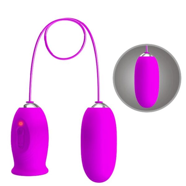 Pretty Love Daisy Dual — Vibrating Egg, Silicone, Purple — Clitoral Stimulators — view 6